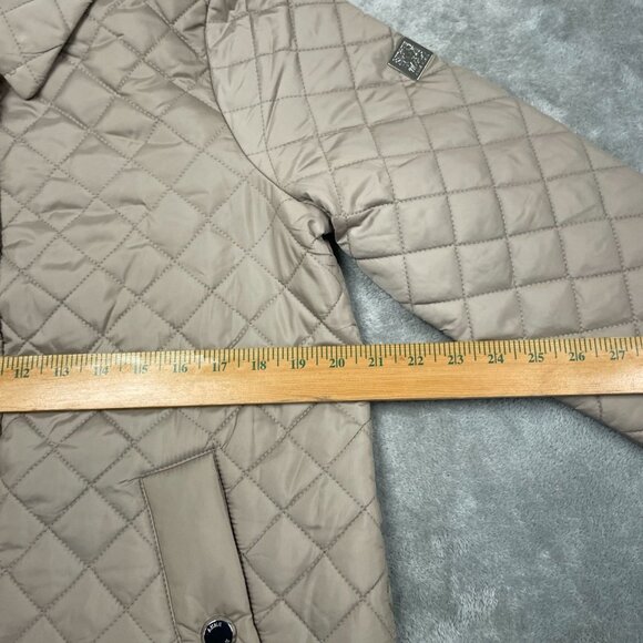 Anne Klein Womens Quilted Lightweight Jacket Beige Button-Up Small Size NWT 6639 - Picture 7 of 8